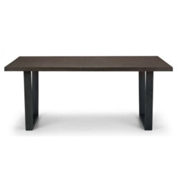 Ashfield Brooklyn Dining Table Dark Oak & 4 Charcoal Chairs - thumbnail 3