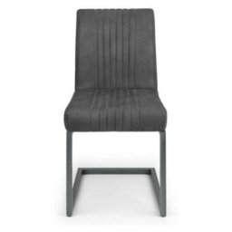 Ashfield Brooklyn Dining Table Dark Oak & 4 Charcoal Chairs - thumbnail 2