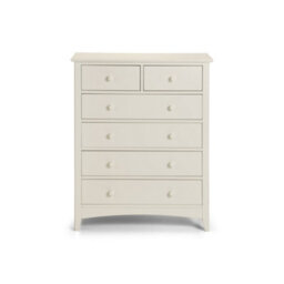 Julian Bowen Cameo 6 Drawer Chest (4+2) - Stone White - thumbnail 5