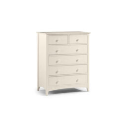 Julian Bowen Cameo 6 Drawer Chest (4+2) - Stone White - thumbnail 3