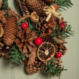 Samuel Alexander 45Cm Winter Spice Star Hanging Christmas Wreath With Pine Cones Red Berries & Dried Fruit - thumbnail 7
