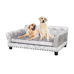 Bingopaw 96X70X40Cm Large Elevated Dog Sofa Raised Pet Dog Bed Couch Guardrail Slope Headrest - thumbnail 8