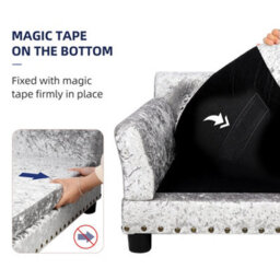 Bingopaw 96X70X40Cm Large Elevated Dog Sofa Raised Pet Dog Bed Couch Guardrail Slope Headrest - thumbnail 3