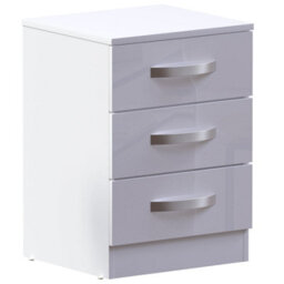 Lassic Vida Designs Hulio White 3 Drawer Bedside Cabinet (H)560mm (W)400mm (D)360mm - thumbnail 9