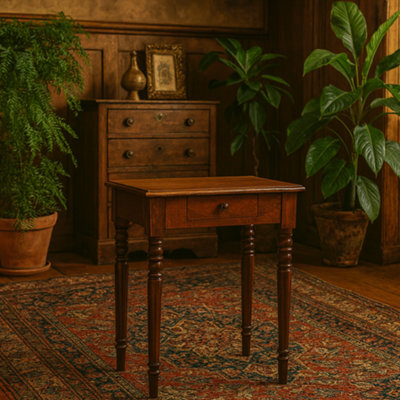 Wyld Haus Chantilly Chestnut Mango Wood Turned Leg Writing Desk - image 1