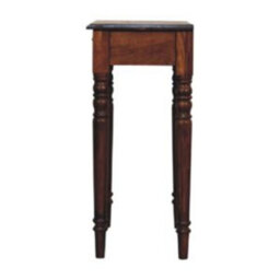 Wyld Haus Chantilly Chestnut Mango Wood Turned Leg Writing Desk - thumbnail 9