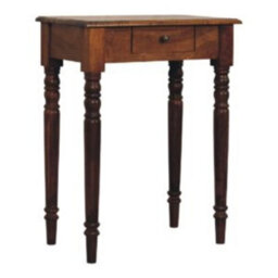 Wyld Haus Chantilly Chestnut Mango Wood Turned Leg Writing Desk - thumbnail 4