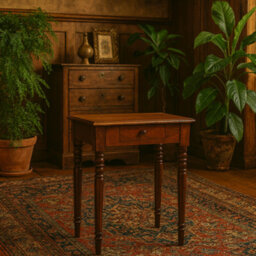 Wyld Haus Chantilly Chestnut Mango Wood Turned Leg Writing Desk