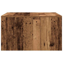 Berkfield Coffee Table With Drawers Old Wood 70.5X70X40 Cm - thumbnail 7