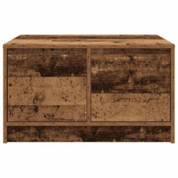 Berkfield Coffee Table With Drawers Old Wood 70.5X70X40 Cm - thumbnail 6