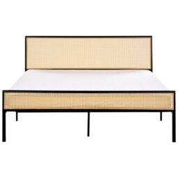 Beliani Bed Pe Rattan Avanton 160 X 200 Cm (Eu King Size) Black - thumbnail 5