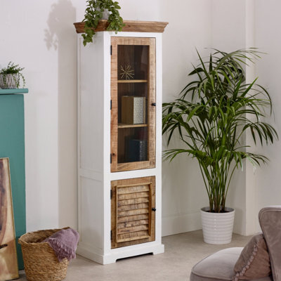 Breo Solid Mango Wood Bookcase - White - image 1