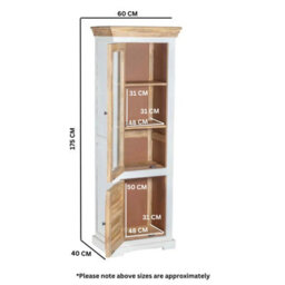 Breo Solid Mango Wood Bookcase - White - thumbnail 9