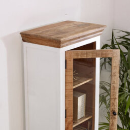 Breo Solid Mango Wood Bookcase - White - thumbnail 3