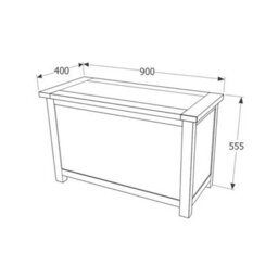 Ottoman / Toy / Blanket Box Chest For Bedroom In Dark Stained Wood - thumbnail 2