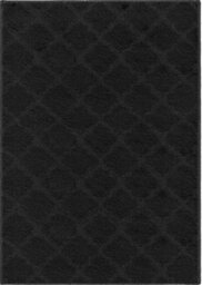 Ivy Washable Trellis Design Anti Slip Doormats Black 80X150 Cm - thumbnail 3