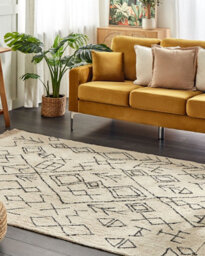 Beliani Rug Somek Beige 160 X 230 Cm Cotton - thumbnail 2