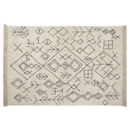Beliani Rug Somek Beige 160 X 230 Cm Cotton - thumbnail 1