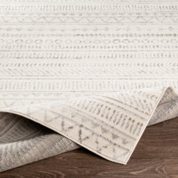 Livabliss Pisa-Geometric Grey Charcoal Off-White Living Dining Bedroom Rug 200 X 275 Cm Easy Care, Non Shedding - thumbnail 4