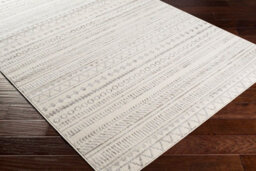 Livabliss Pisa-Geometric Grey Charcoal Off-White Living Dining Bedroom Rug 200 X 275 Cm Easy Care, Non Shedding - thumbnail 6