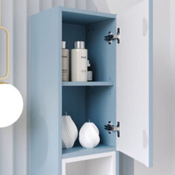 Heze Furniture Noca Bathroom Cabinet 120Cm With Worktop And Tall Unit In Baby Blue - thumbnail 7
