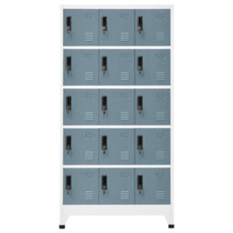 Vidaxl Locker Cabinet Light Grey And Dark Grey 90X40X180 Cm Steel - thumbnail 2
