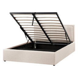 Beliani Ottoman Bed Boucle Montlaur 140 X 200 Cm (Eu Double) Beige - thumbnail 6