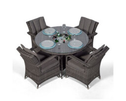 That's Furniture Arizona Round 4 Seater Patio Dining Set With Ice Bucket Drinks Cooler - Grey - thumbnail 7