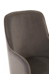 Orsina  Versatile Grey Velvet Dining Chair With Silver Finish Legs, Durable Dining Chair, Sleek Dining Chair - thumbnail 7