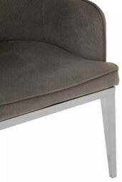Orsina  Versatile Grey Velvet Dining Chair With Silver Finish Legs, Durable Dining Chair, Sleek Dining Chair - thumbnail 8