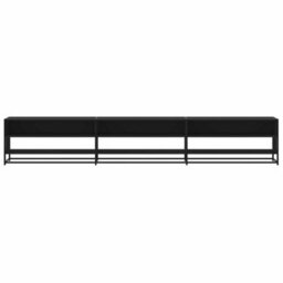 Berkfield Tv Cabinet Black 270X40X46 Cm Engineered Wood - thumbnail 4