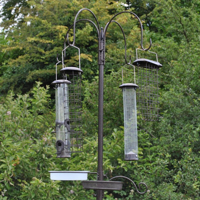 Selections Metal Complete Bird Feeding Station With 4 Large Feeders - image 1