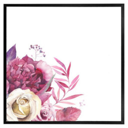 "Andrew Lee Pink Floral (Picutre Frame) / 24X24"" / Oak" - thumbnail 5