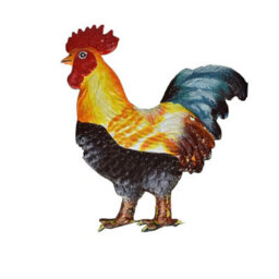 AB Tools Cockerel / Chicken Basket Flower Hook / Hanger Farm Cast Iron Door Wall House - thumbnail 3