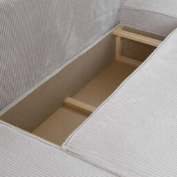 Malaga L Shaped Mdf Corner Sofa Bed Has Storage Dl Pull Out Seat Loose Back Cushions 279X94X181 Blue Left - thumbnail 4