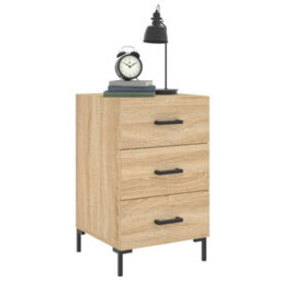Berkfield Bedside Cabinet Sonoma Oak 40X40X66 Cm Engineered Wood - thumbnail 3