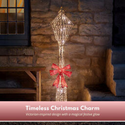 Marco Paul 1.2M Christmas Led Gold Lamp Post Decoration - thumbnail 6