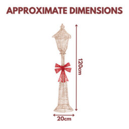 Marco Paul 1.2M Christmas Led Gold Lamp Post Decoration - thumbnail 2