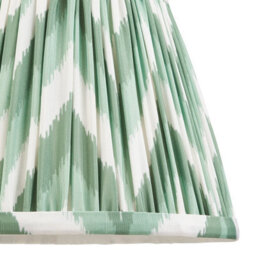 Luminosa Lighting Luminosa Carnaby Satin Pink Clay Paint Wall Light With Cotswold Green Fabric Zigzag Shade 20Cm B22 - thumbnail 6