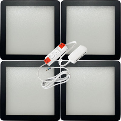 4-Pack Matt Black Ultra-Slim Led Under Cabinet Lighting Kit With Driver - Warm White Diffused Light - image 1