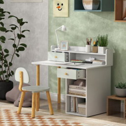 Aiyaplay Kids Desk And Chair Set For Studying, Reading, Drawing, Green - thumbnail 9