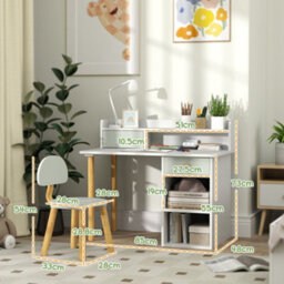 Aiyaplay Kids Desk And Chair Set For Studying, Reading, Drawing, Green - thumbnail 3
