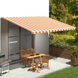 Berkfield Replacement Fabric For Awning Yellow And Orange 5X3.5 M