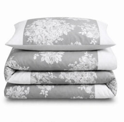 Sweet Dreams Silver Ascot Duvet Cover And Pillowcase Set Double - thumbnail 2
