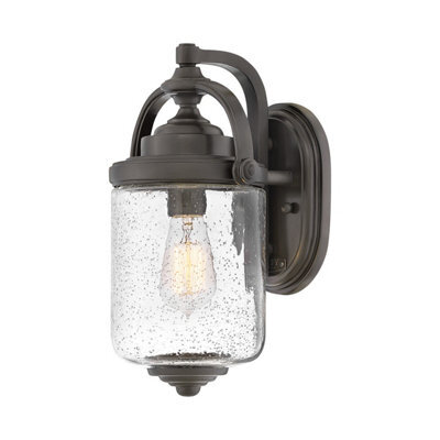 Luminosa Lighting Elstead Hinkley Willoughby Outdoor Wall Lantern Oil Rubbed Bronze, Ip44