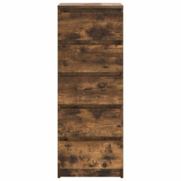 Berkfield Sideboard With Drawers Smoked Oak 37.5X35X99 Cm Engineered Wood - thumbnail 6