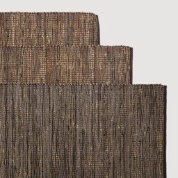 Homescapes Madras Leather Hemp Rug Brown, 90 X 150 Cm - thumbnail 6