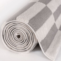The Rugs Loft Light Grey And Ivory Striped Living Room Area Rug And Runners Soft Pile - thumbnail 8