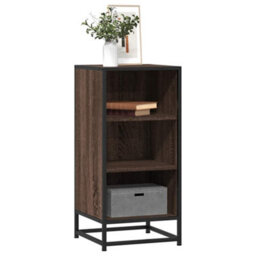 Berkfield Sideboard Brown Oak 35.5X35X76 Cm Engineered Wood And Metal