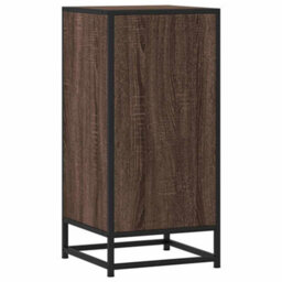 Berkfield Sideboard Brown Oak 35.5X35X76 Cm Engineered Wood And Metal - thumbnail 6